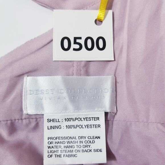 Dessy Collection Suede Rose Bridesmaid Dress Maxi Gown - Picture 14 of 14